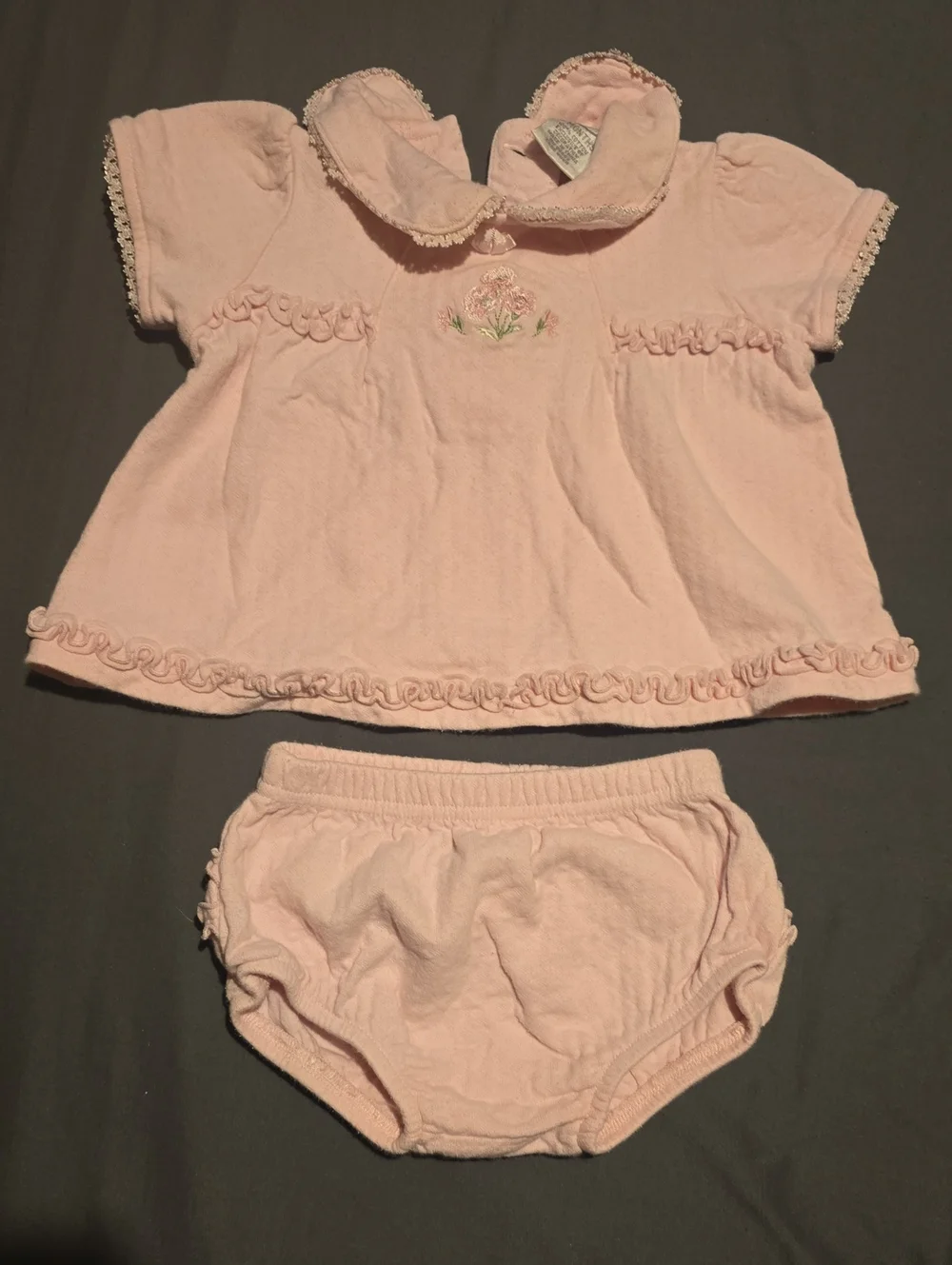 Starting Out Pink Cotton Top & Diaper Cover Set
